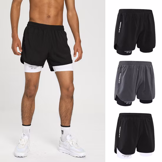 Wholesale Men Clothing Custom Logo Print Dry-Fit Active Athletic Blank Men&prime; S Gym Mesh Summer Sweat Shorts