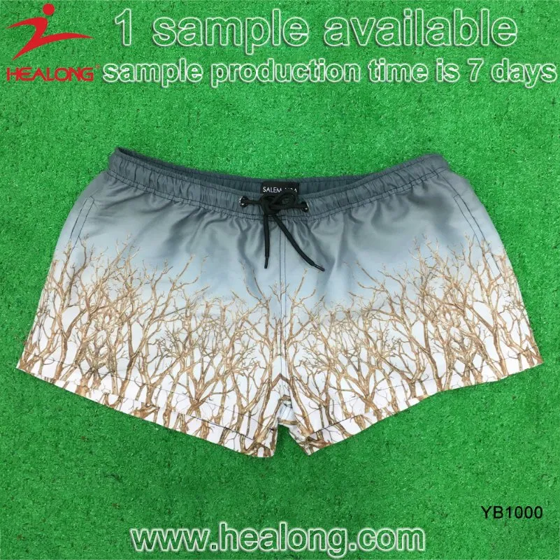 Healong Strand-Badeshorts mit Sublimationsdruck für Herren aus 100 % Polyester